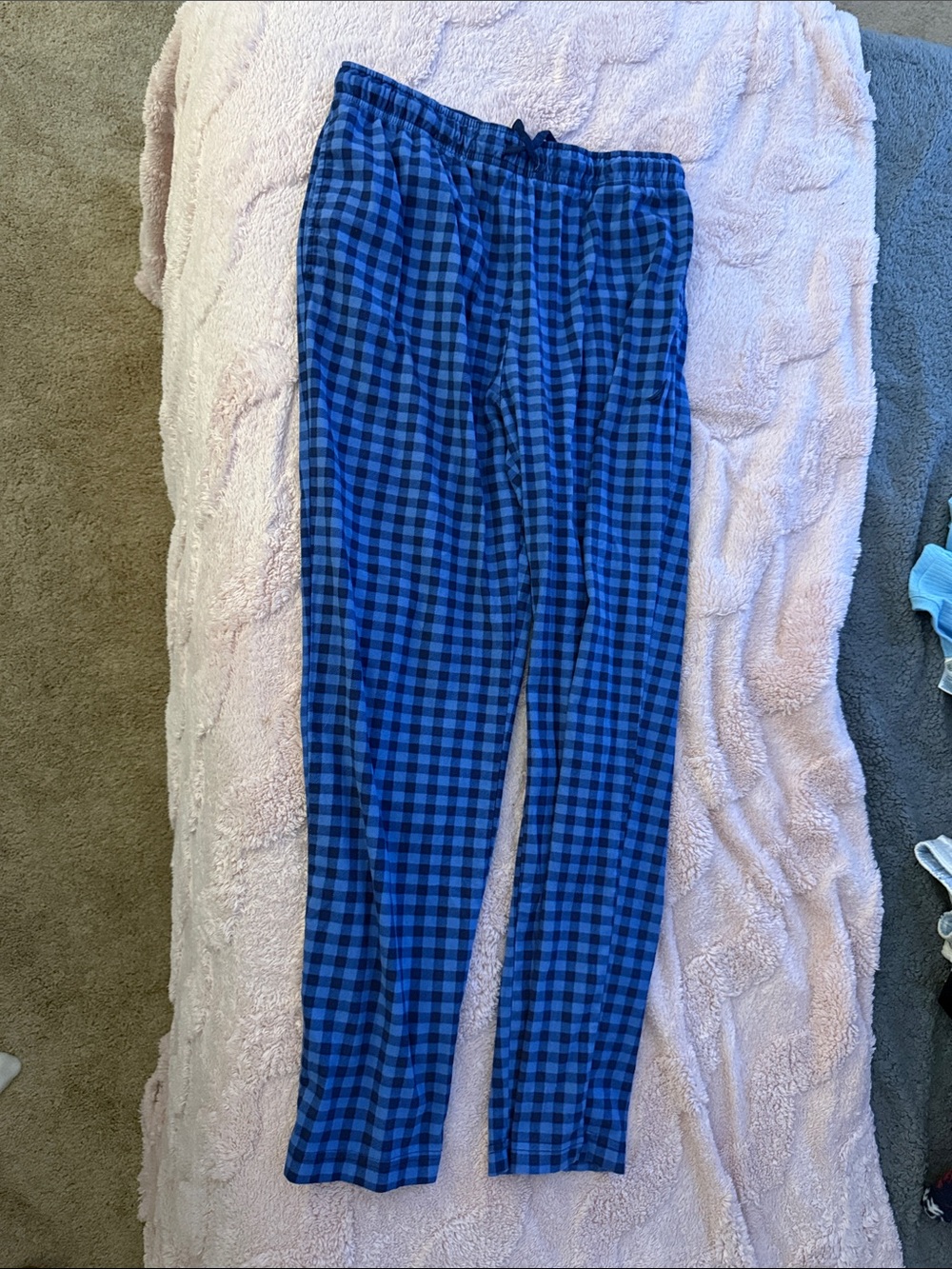 Nautica Sleepwear Blue and Black Checkered Lounge Pants